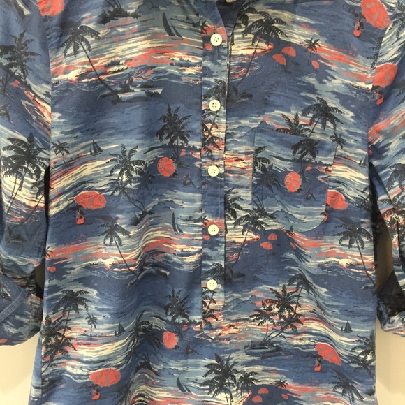 🍍J.Crew Hawaiian Popover Shirt - Picture 3 of 4